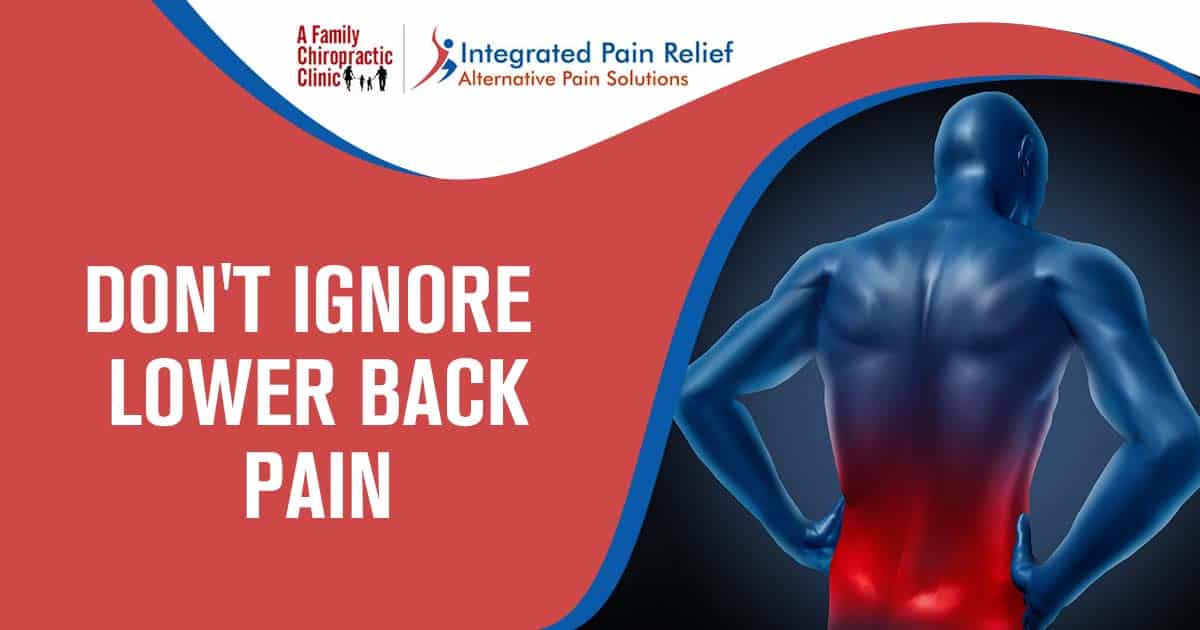 Image of Silhouette of man with back pain in red. Back pain is one of the most common medical conditions, yet it's often ignored or not taken seriously. Even if you try to manage it with over-the-counter medications or rest, the pain can often still persist and worsen. Your lower back is the foundation of your body functioning, and ignoring the pain can have far-reaching effects. It can directly impact your ability to do everyday activities and even affect other parts of your spine, causing further damage. Don't let back pain hold you back. Visit our Family Chiropractic Center today for a comprehensive assessment and personalized treatment plan to help alleviate any lower back pain. We understand how debilitating it can be, and we're here to help you get your life back on track!